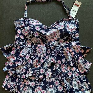 NWT Ruffle Tankini top